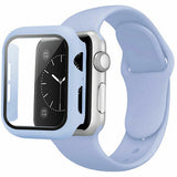 Apple Watch Series 7 41mm - Silicone Strap Band + 360 Case - Div. Kleuren