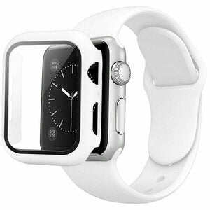 Apple Watch Series 7 41mm - Silicone Strap Band + 360 Case - Div. Kleuren