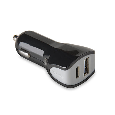 Autolader 2-Poort USB-Type-C Zwart